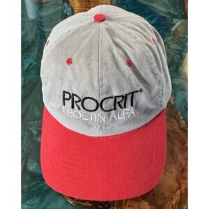 Procrit Epoetin Alfa Ortho Biotech Oncology Strapback Baseball Cap Gray OS Tc